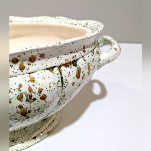 Vintage Splatter Abstract Cookery Crock Serving Turine Dish 1966 - Picture 8 of 15